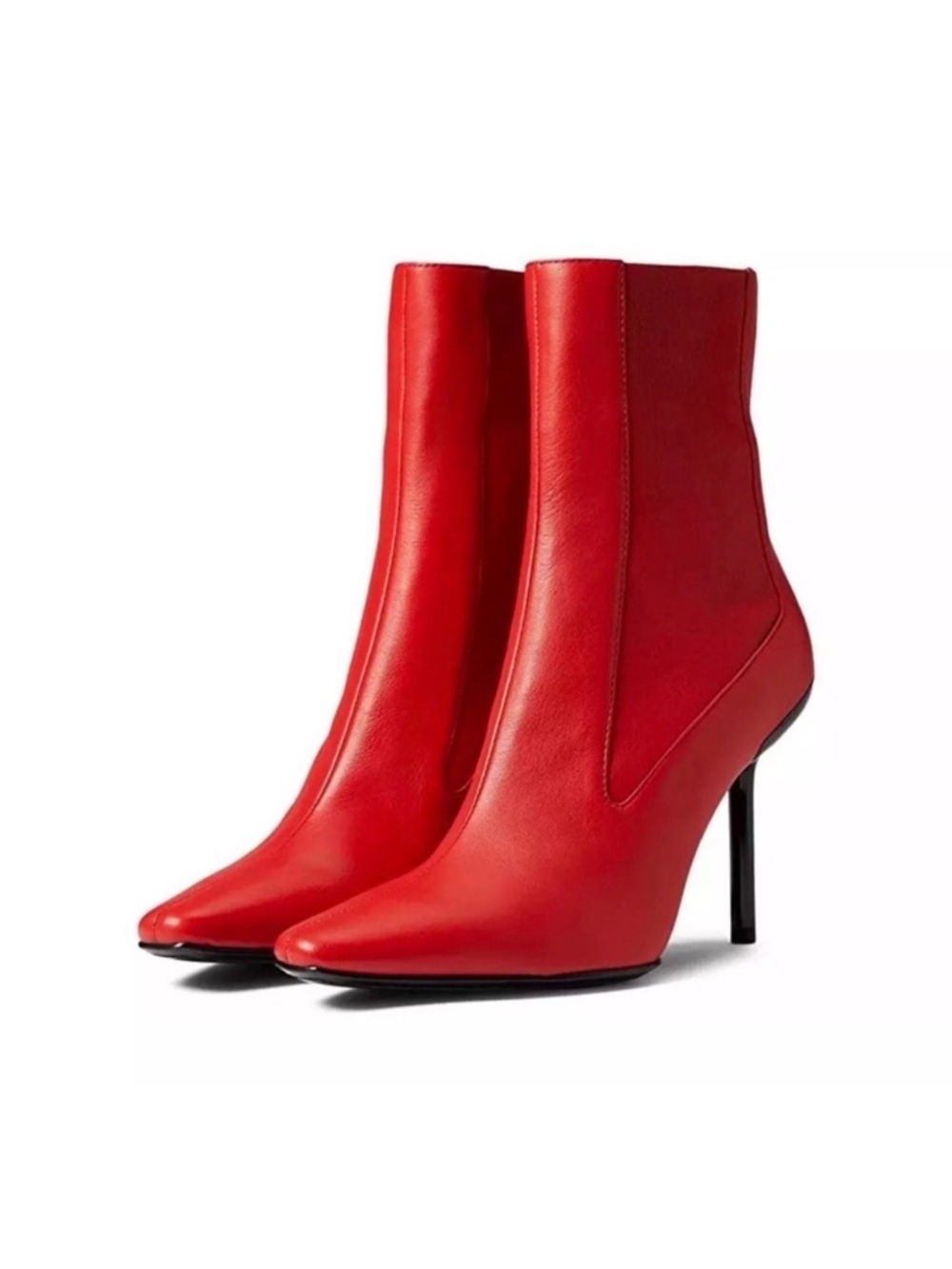 Rag & Bone Rio Red Leather Ankle Boots